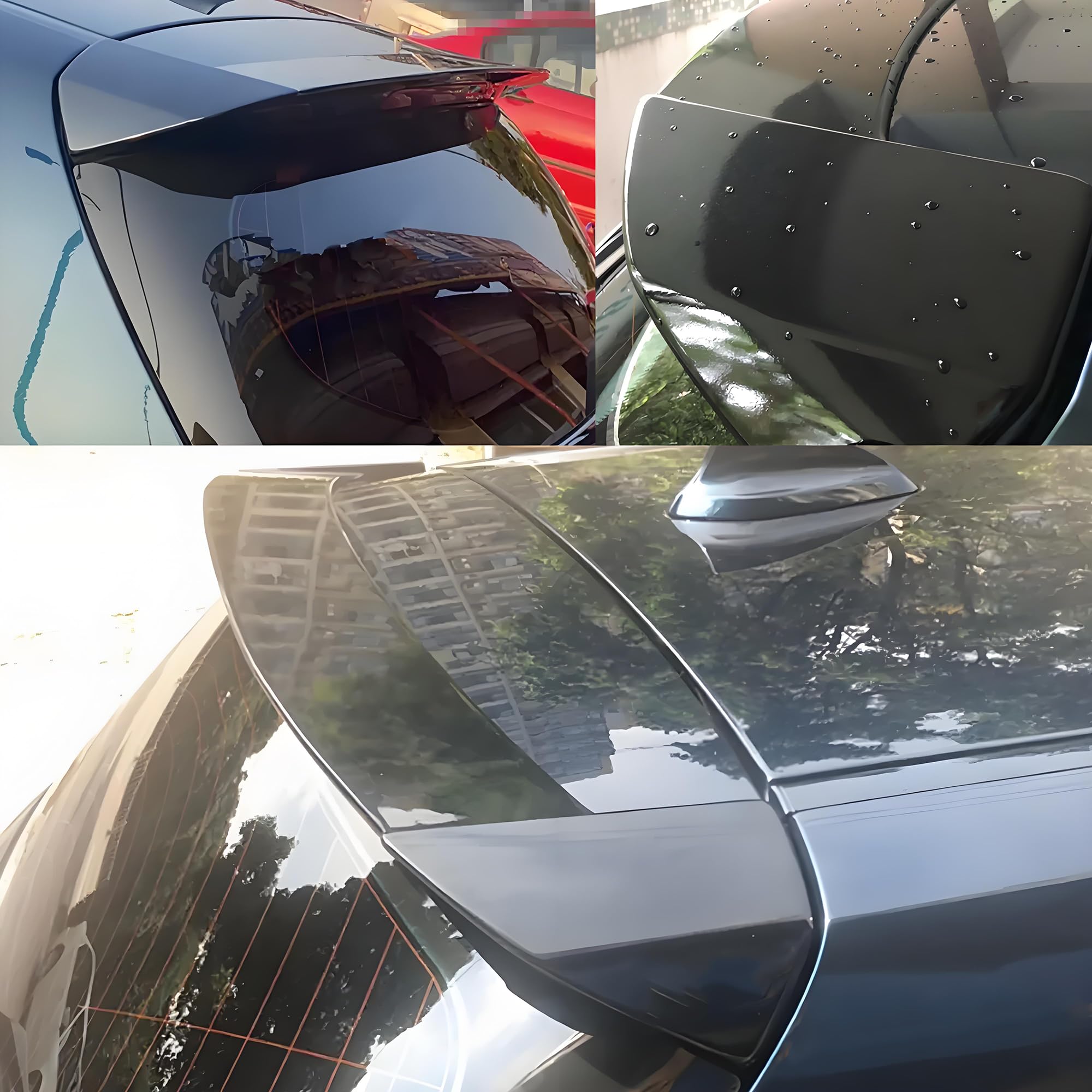 MUTUSAISI Aileron becquet Spoiler pour BMW Serie 1 F20 F21 2012-2019 114d/ 114i/ 116d/ 116i/ 118d/ 118i/ 120d/ 120i/ 125d/ 125i/ M135i/ M140i Noir Brillant de Coffre de Toit Hayon Arrière Accessoires