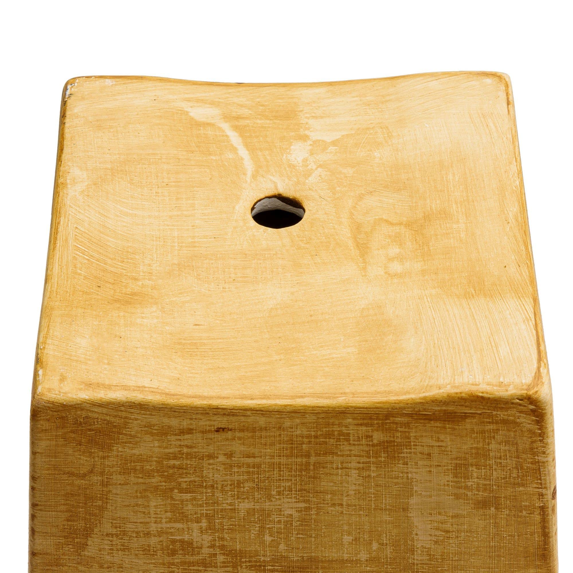 botle Doniczka na doniczkę, podstawka, kwadratowa, wymiary (dł. x szer. x wys.): 28,5 x 28,5 x 33 cm, jasnobrązowa, nowoczesna, do wnętrz Glamour Trapez
