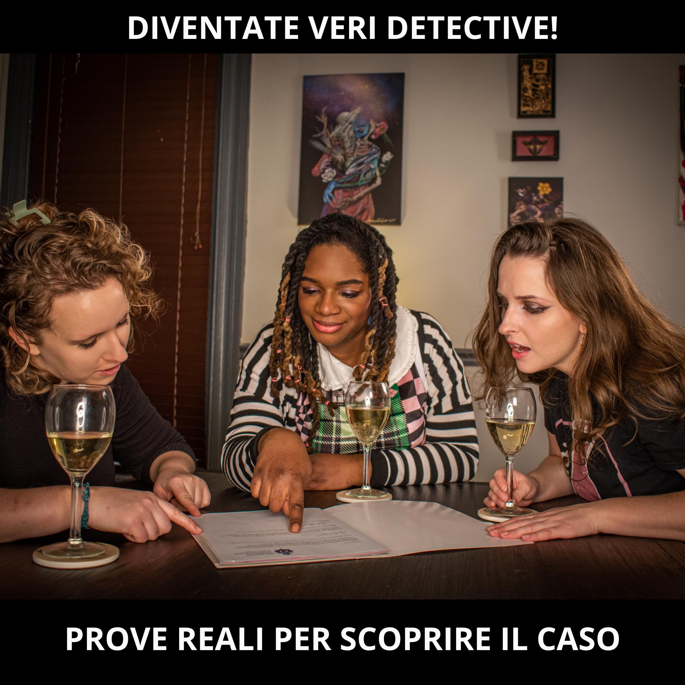 ThinkFun - Cold Case 5: Check in per un omicidio, Gioco investigativo poliziesco con indizi e prove per risolvere il caso, Gioco da tavolo mistero per adulti 1-4 giocatori, Idee Regalo
