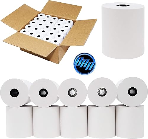 (200 rollos) 3 pulgadas x 150 pies, papel de impresora de cocina de 1 capa, papel de recibo, POS, caja registradora, cinta obligatoria erc30/34/38 o