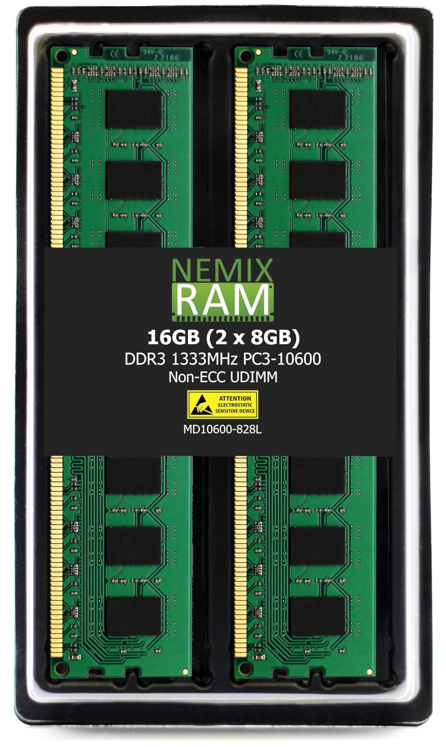 NEMIX RAM 16GB (2X8GB) DDR3 1333MHZ PC3-10600 2Rx8 1.35V 240-PIN Non-ECC UDIMM Unbuffered Desktop Memory KIT-image-47