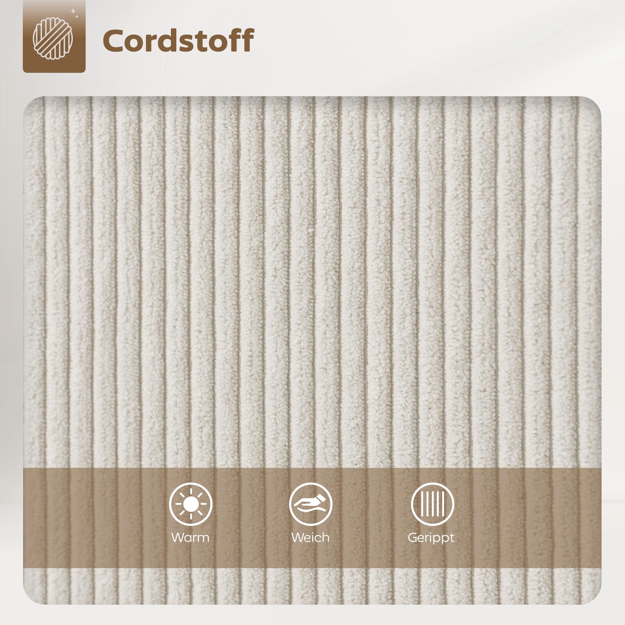 HOMCOM Barhocker 2er Set Drehbar mit Fußstütze Sitzhöhe 65 cm, Creme