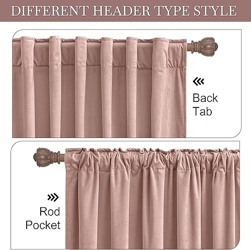 Miniatura 226 de RYB HOME - Cortinas de terciopelo beige, cortinas decorativas resistentes con pestaña trasera, cubierta de privacidad para oscurecer habitación