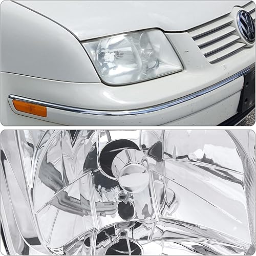 Miniatura 3 de AJP Distributors Faros delanteros de conducción de parachoques delantero, luces de señal + faros antiniebla, compatible con Jetta Bora MK4 MKIV 1999