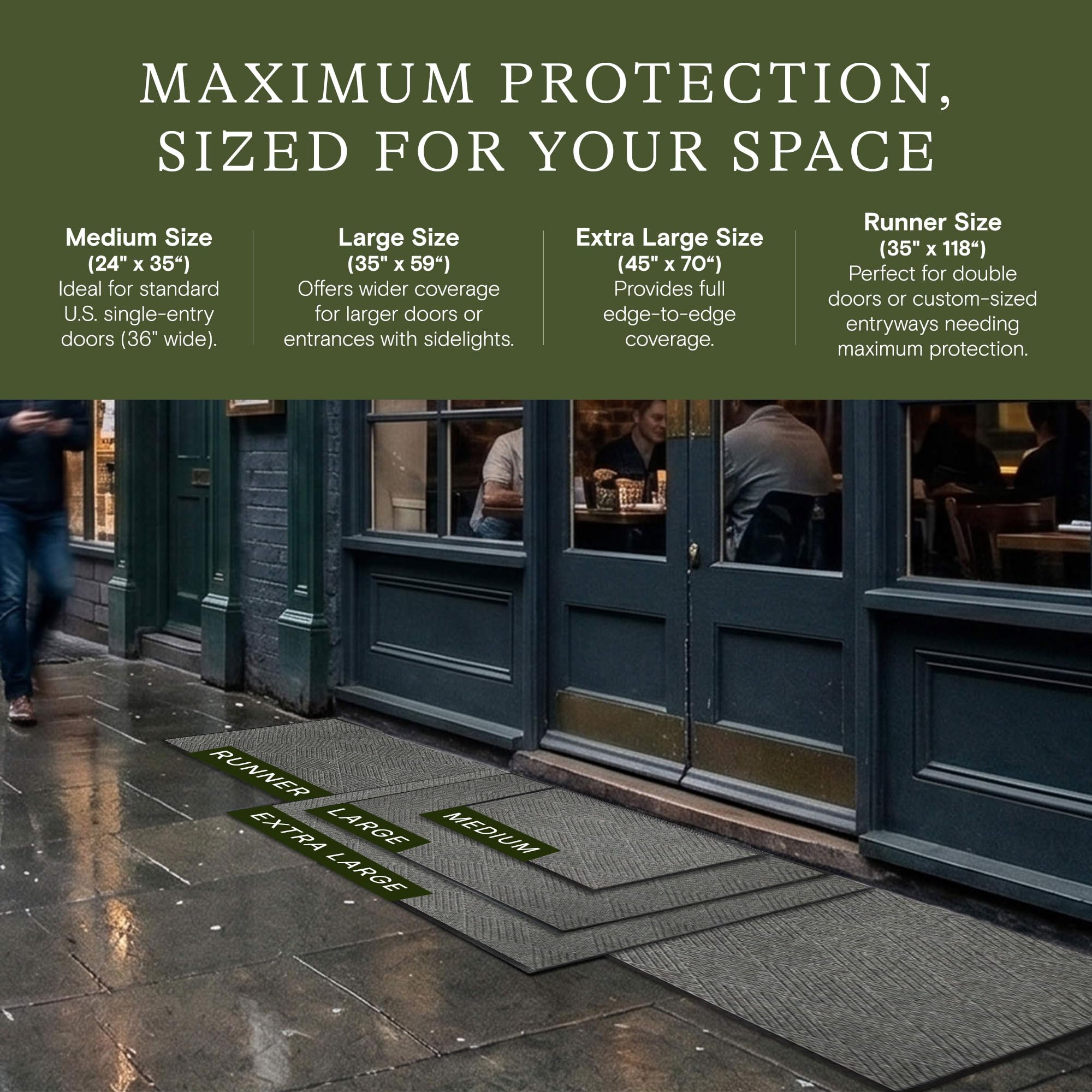 WaterHog Max Diamonds Front Door Mat Indoor Outdoor Entrance, All-Weather — Amazon image 2