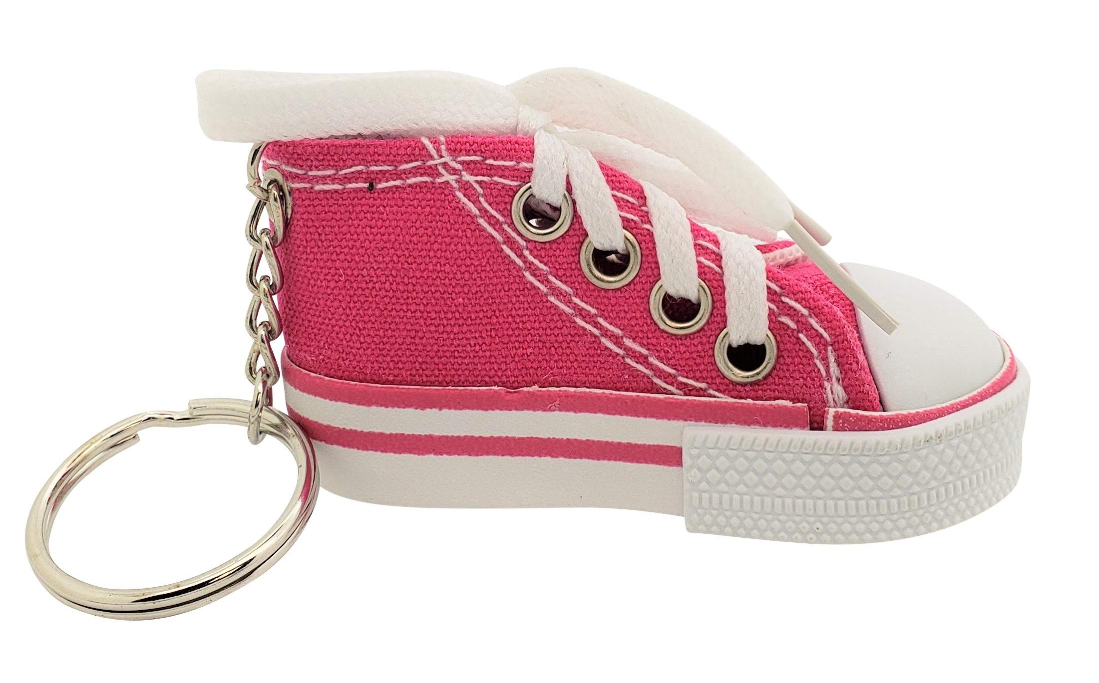Zugar Land Miniature Sneaker Shoes Keychains (3") 6 Colors: Pink, Light Blue, Green, Red, Blue, Black. Backpacks, Key Chains
