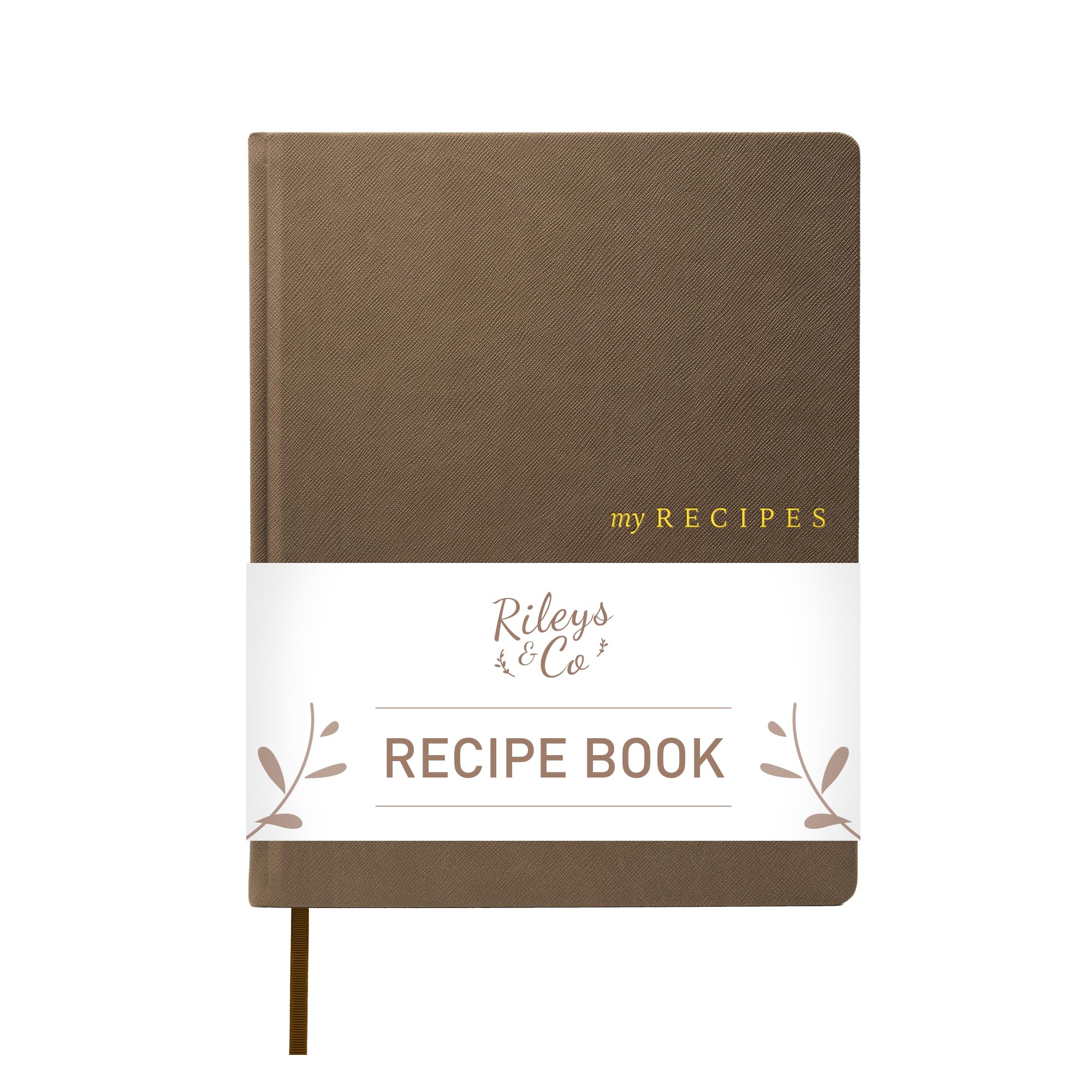 Rileys & Co. Brown Recipe Book to Write in Your Own Recipes | Blank Recipe Books to Write In | Recipe Journal | Recipe Notebook | Blank Cookbook (8.5x11 in / 21.5 x 28 cm) โ image 1