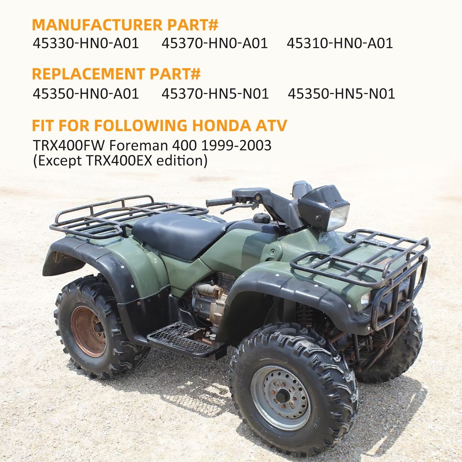 Caltric Compatible Avec Moyeu De Roue Arrière Honda TRX400FW Fourtrax - Foto 8