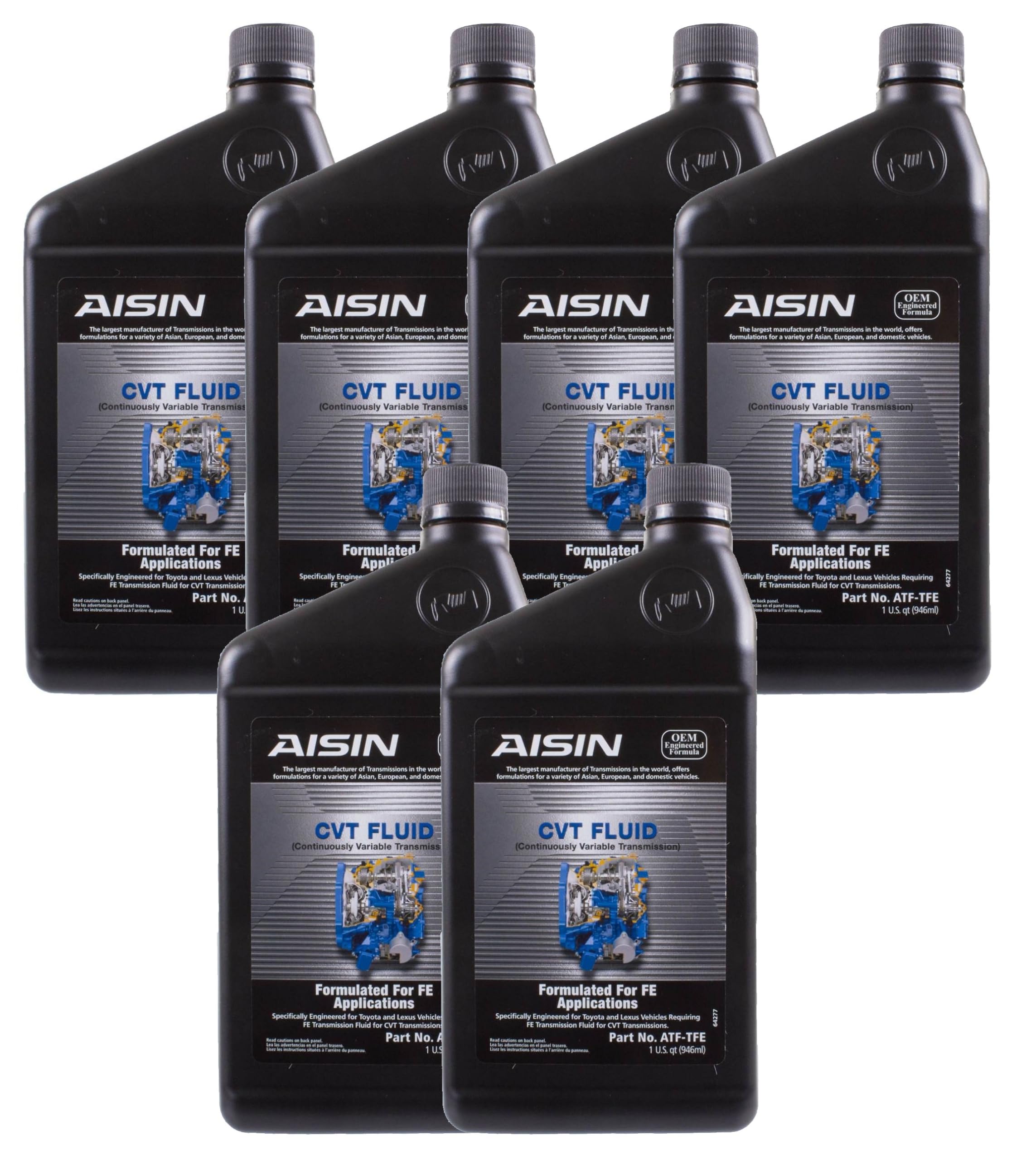 Amazon.com: Aisin 6 Quart Auto Trans Fluid CVT ATF-TFE for