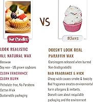 Vista 5 de Vela de tarta de fruta de helado, regalo de cumpleaños para mamá, velas de postre perfumadas decorativas para el hogar, velas de postre