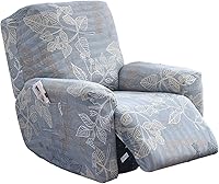 Vista 47 de Eco-Ancheng - Juego de fundas protectoras para sillón reclinable, 4 piezas protectoras antideslizantes, con bolsillos de almacenamiento, protector