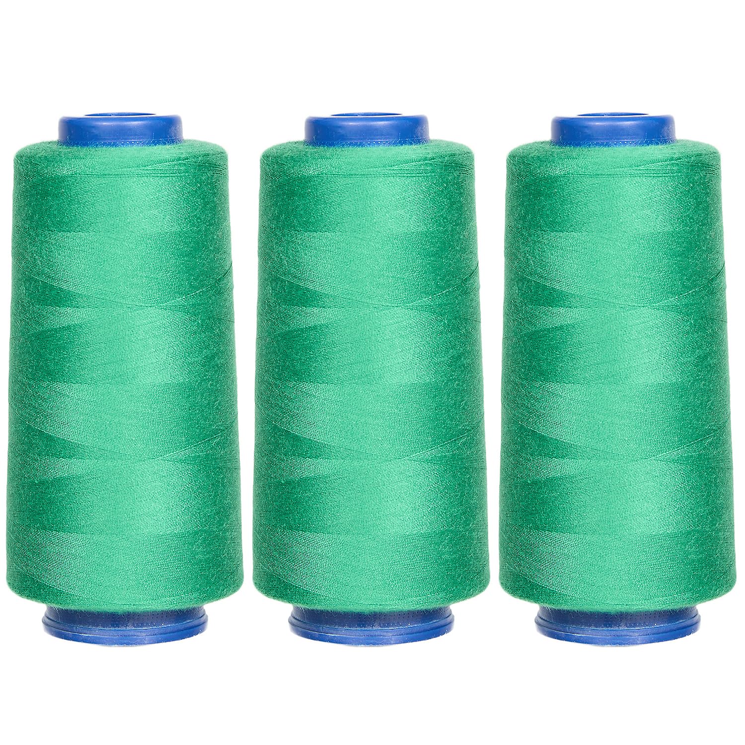 Larger Serger Thread Cones 3 Rolls, 3000 Yards Each Roll Diameter 2.13" Height 4.37" Polyester Pagoda Yarns Sewing Thread Spools 40S/2 for Overlock Quilting