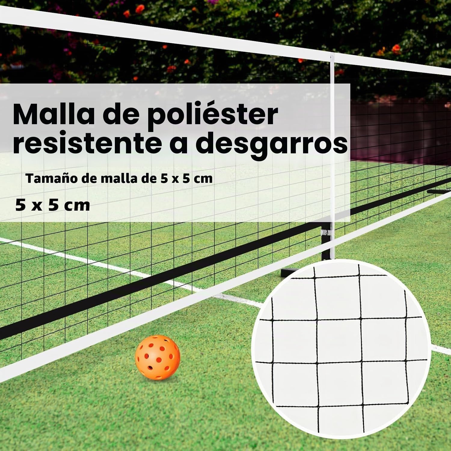 FANTASK Red de Tenis portátil de 670 x 92 cm, tamaño Oficial, con Marco de Metal y Bolsa de Transporte, Color Negro