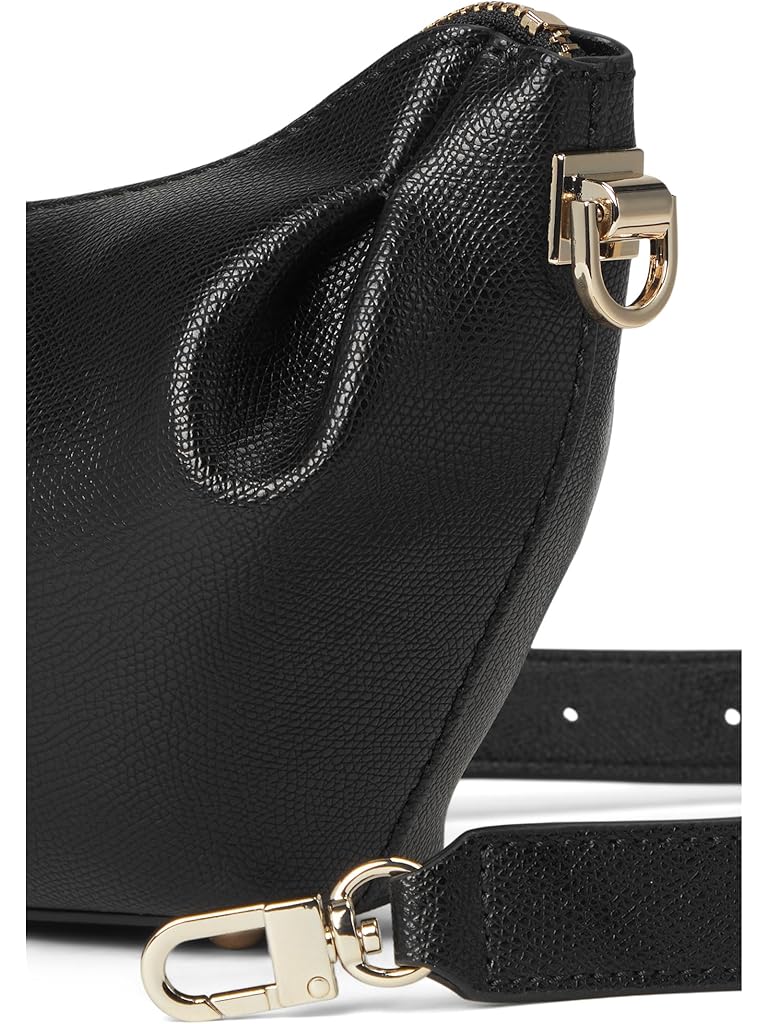 Black GUESS Amorette Top Zip Shoulder Bag