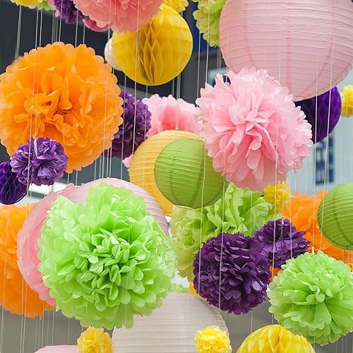 Miniatura 5 de Morcheiong 60 hojas de papel de seda en 30 colores, papel de seda arcoíris, envoltura de regalo a granel para manualidades, manualidades, fiesta de