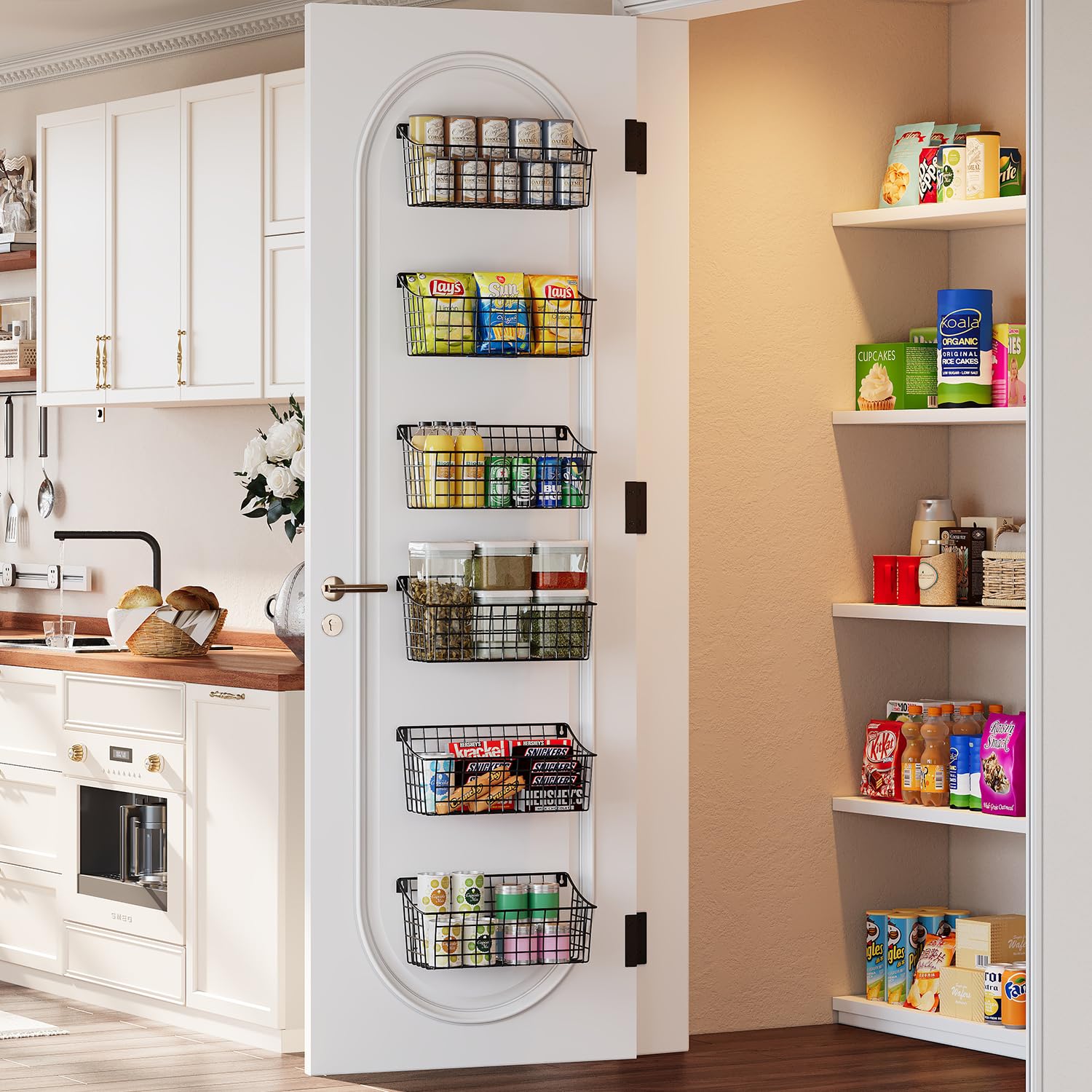 Amazon.co.jp: Sonyabecca 4個パック 吊り下げ式ウォールバスケット