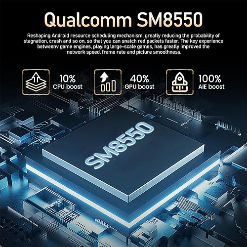 Miniatura 3 de ExAchat Teléfonos celulares desbloqueados 5G, teléfono inteligente con pantalla HD de 6.8 pulgadas, 8 GB+256 GB, 6800 mAh, cámara de 64 MP+24 MP,