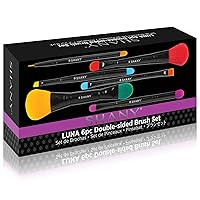 Vista 2 de SHANY Juego de brochas de maquillaje 8 piezas esenciales para maquillaje profesional, sin estuche