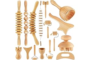 Maderoterapia Kit Corporal Completo: 16 Pcs Wood Therapy Tools for Pain Relief and Sculpting