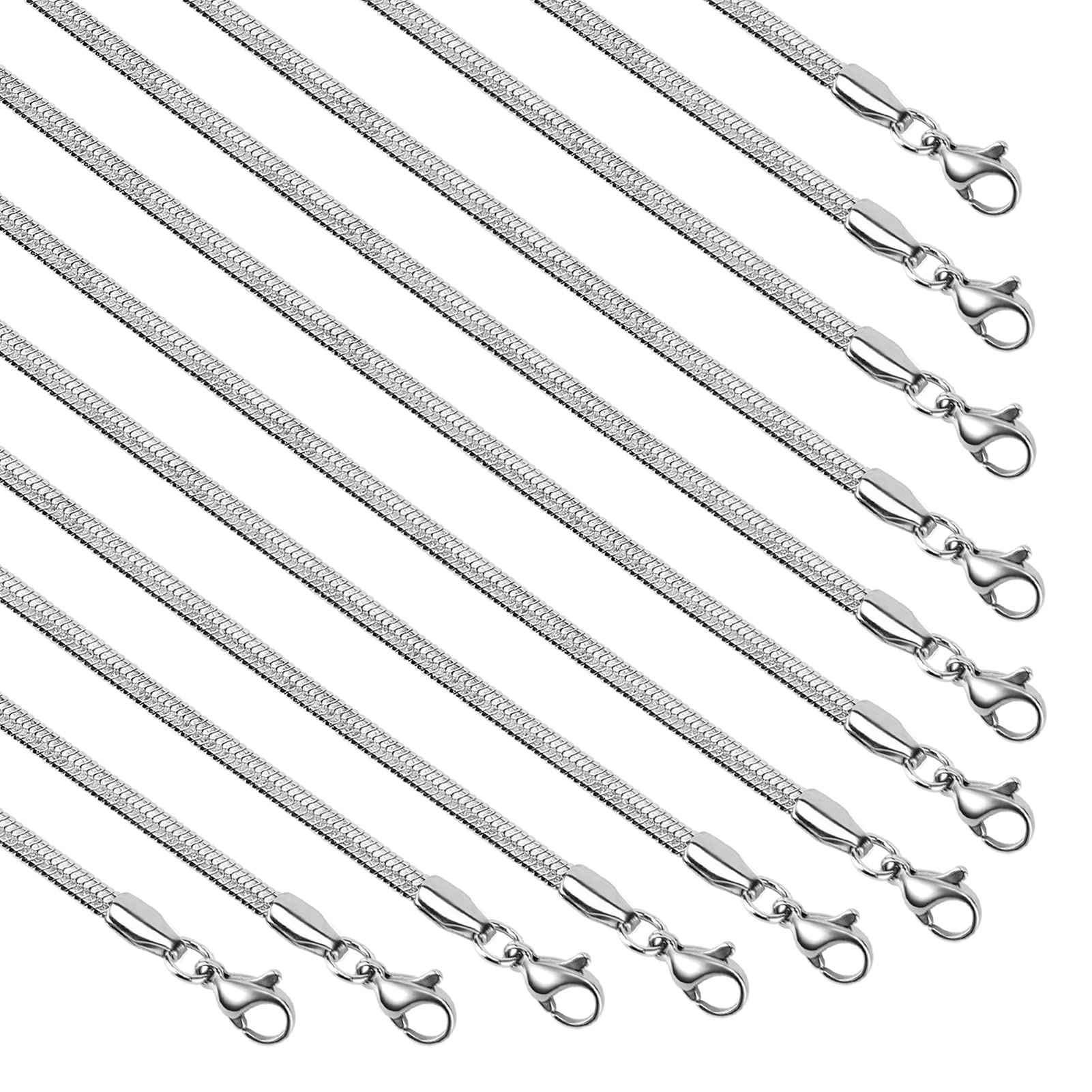 UMAOKANG Gold Plated Stainless Steel Chains - 18 Inch, 10-Pack For Jewelry Making - View #6