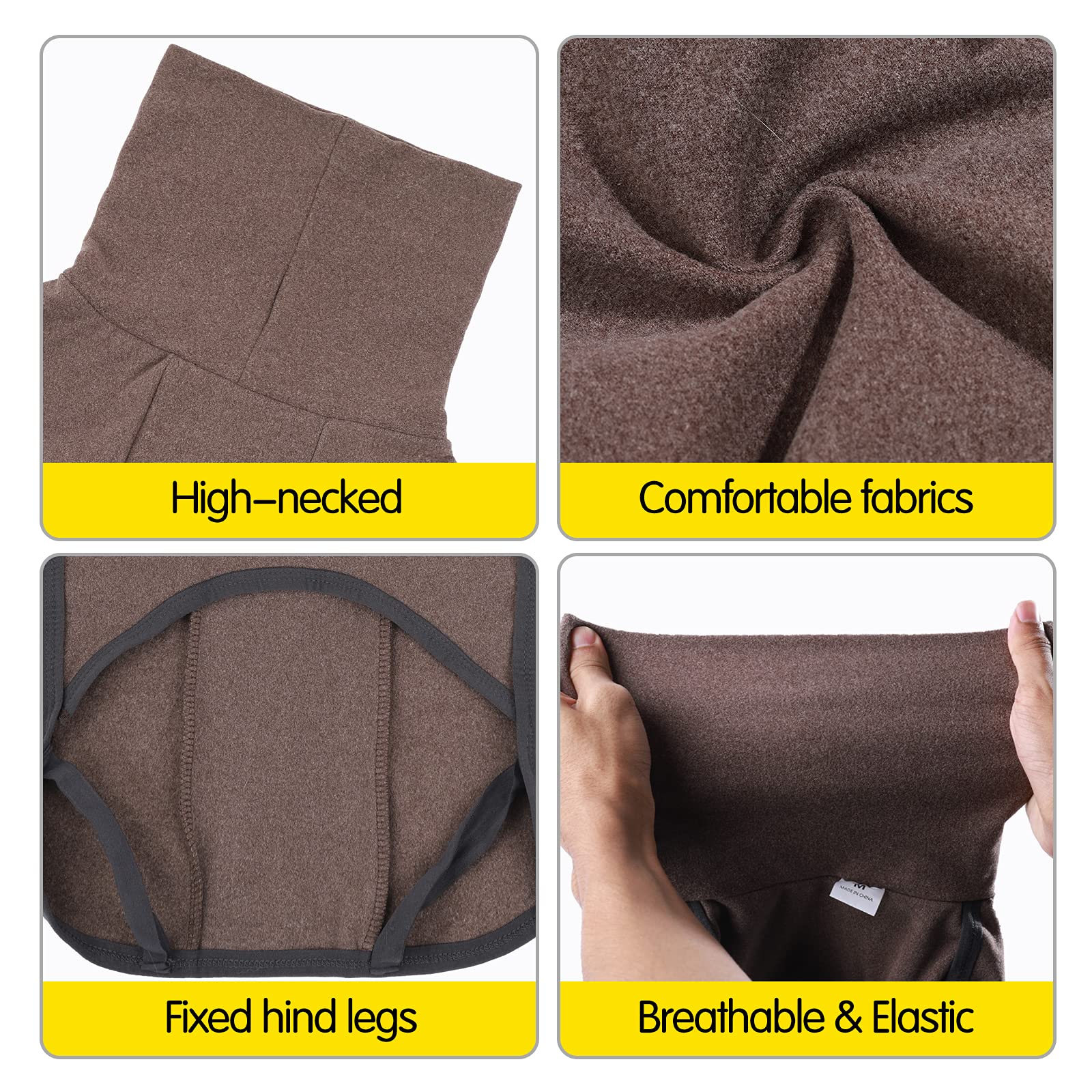 HEYWEAN Felpa per cani Gilet in pile elasticizzato Pullover per cani caldi Pullover per cani di piccola e media taglia Abbigliamento invernale per interni ed esterni