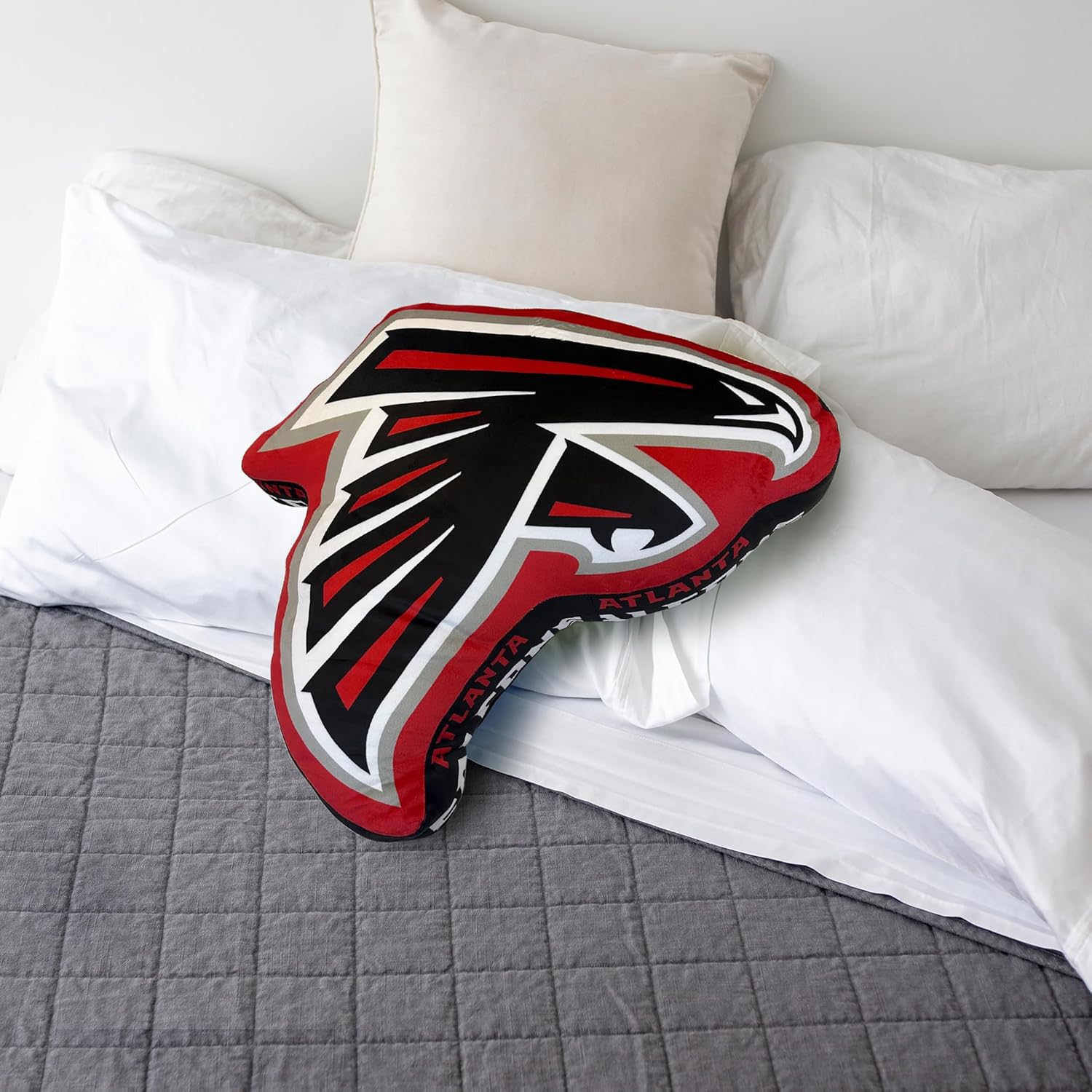 FANMATS NFL XL Puff Plush Pillow – Plush Oversized Decorative Pillow for Couch & Bed | Team Logo Shape