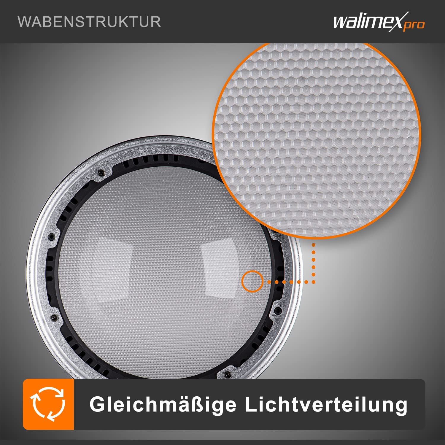 Walimex pro Zoomspot - Faretto regolabile da 12° a 40°, per LED fino a 350 W, resistente al calore fino a 100 °C, compatibile con connettori Bowens/Walimex Pro