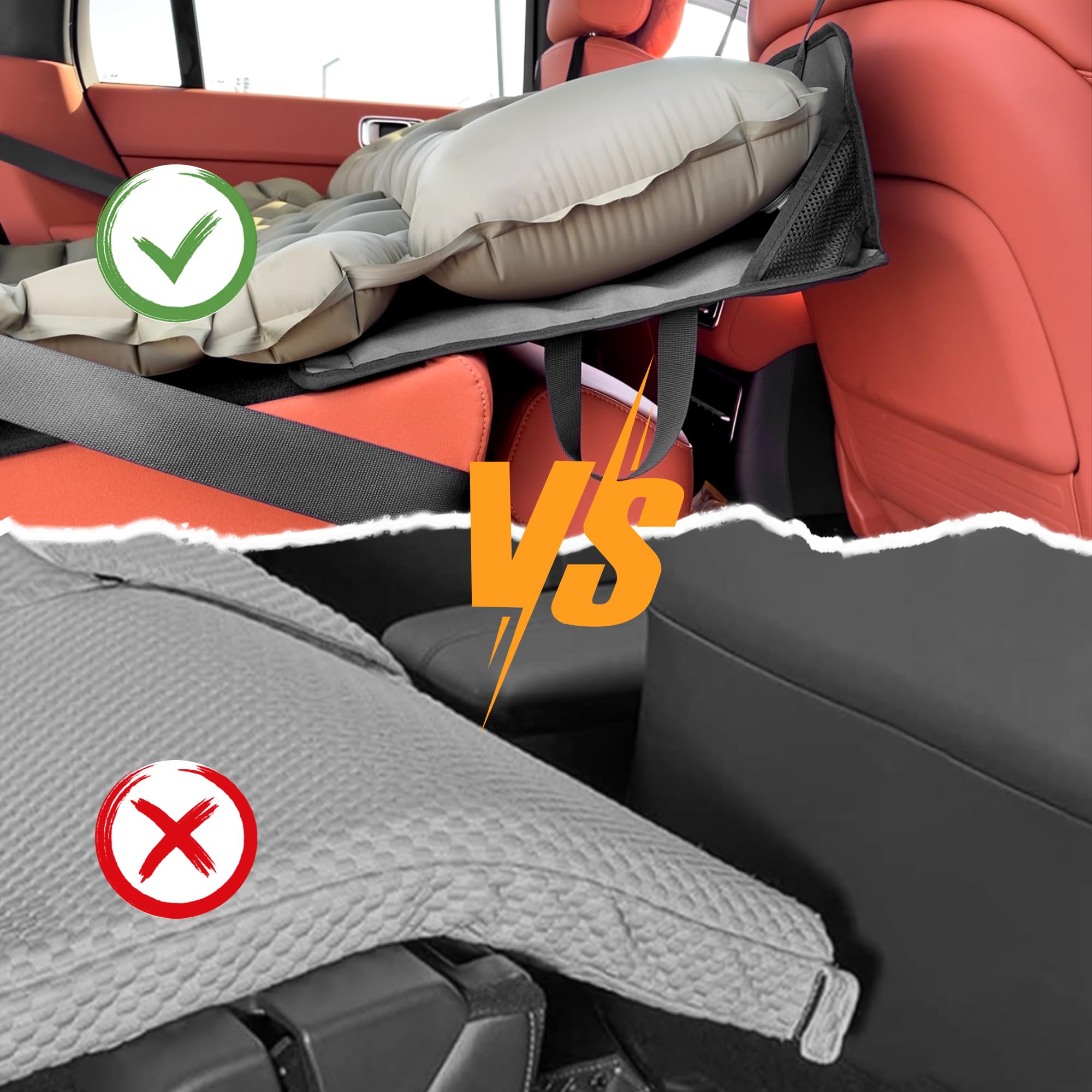 ONTYZZ Nienadmuchiwany, samochodowy, kempingowy, składany materac do SUV, spanie, przenośny, przedłużacz siedzenia do ciężarówek
