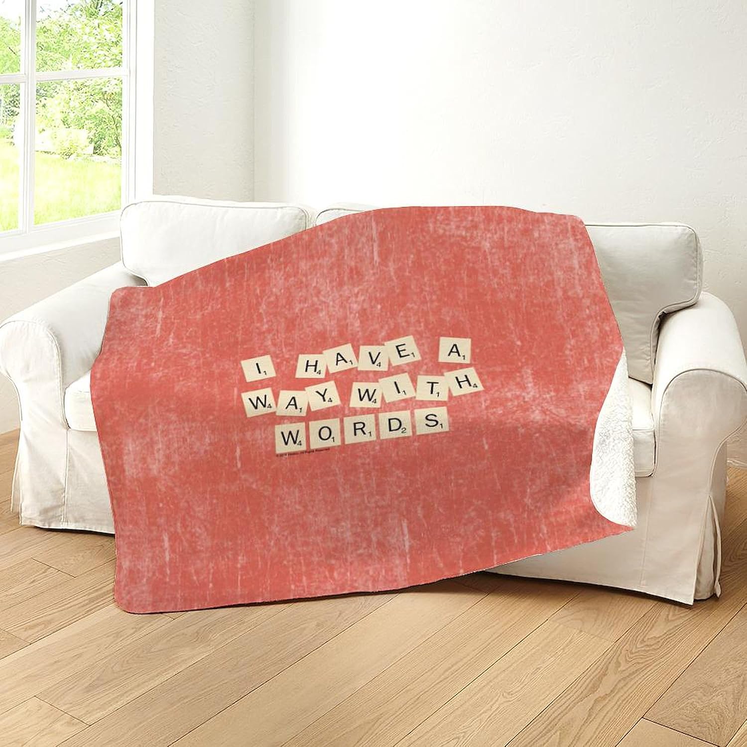 CafePress Scrabble I Have A Way with Words Sherpa Fleece T Sherpa Fleece Throw Blanket 60" L x 50" W