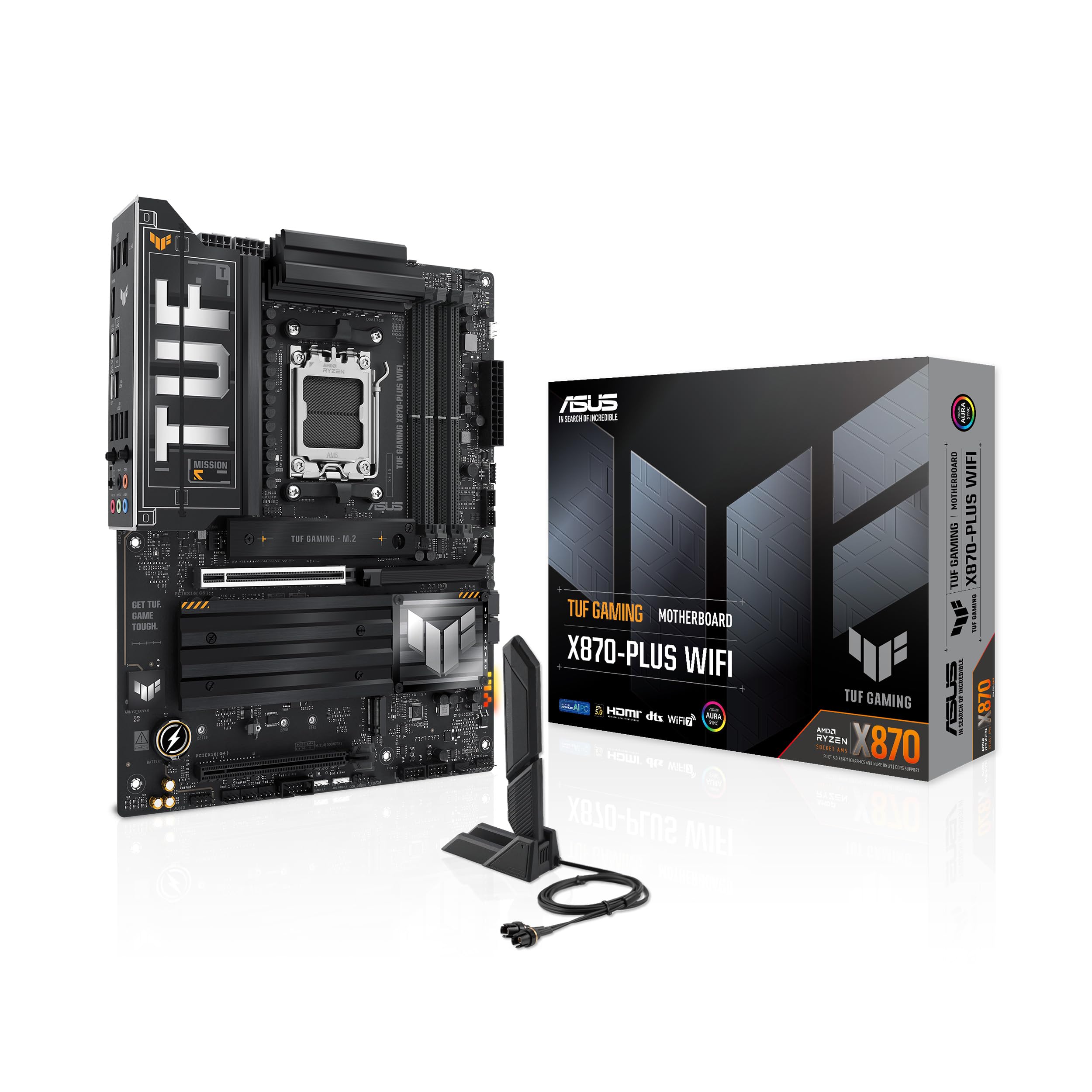 Placa base ASUS TUF Gaming X870-PLUS WiFi con soporte DDR5, PCIe 5.0 y Wi-Fi 7.