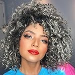 7 Packs GoGo Curl Crochet Hair 8 Inch Short Gray Curly Crochet Hair for Women Deep Wave Beach Curl Crochet Braids Synthetic Braiding Hair Extensions(8 Inch, Tgery)