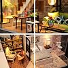 Miniature Home Making Set – Wooden DIY Model Hobby Kit 2 Tiers Model with – LED Lights – DIY Decorative Model Home – Adult Special Gift