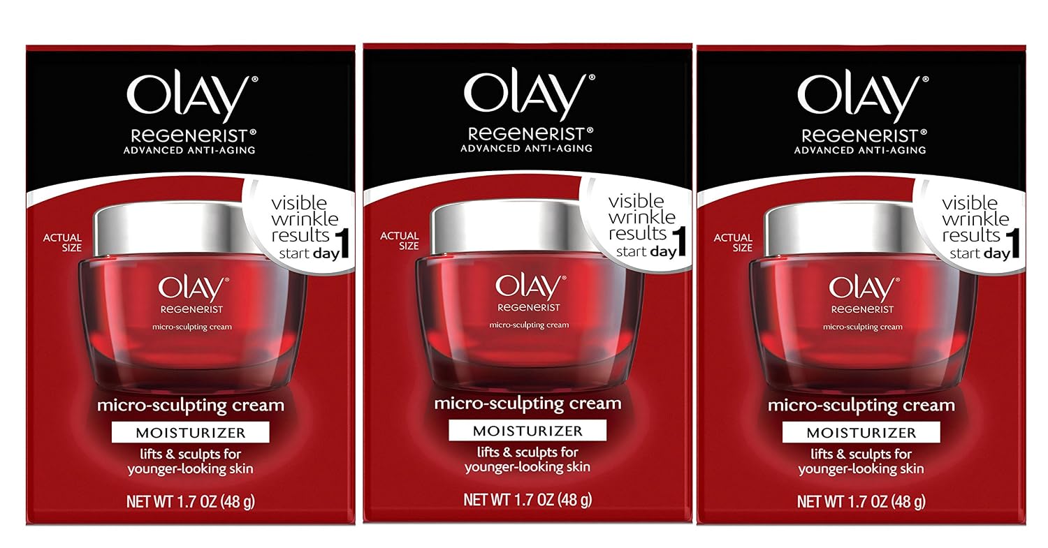 OLAY Regenerist Advanced Anti-Aging Micro-Sculpting Cream 1.70 oz (Pack of 3)