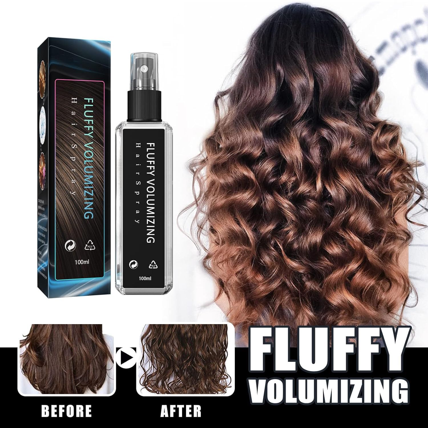 Jaysuing Texture Spray for Hair Volume,Fluffy Volumizing Hair Spray for Fine Hair Thin Hair,Volumizer Hairspray Extra-Volume Magic Styling Gel,Non Greasy & Non Sticky