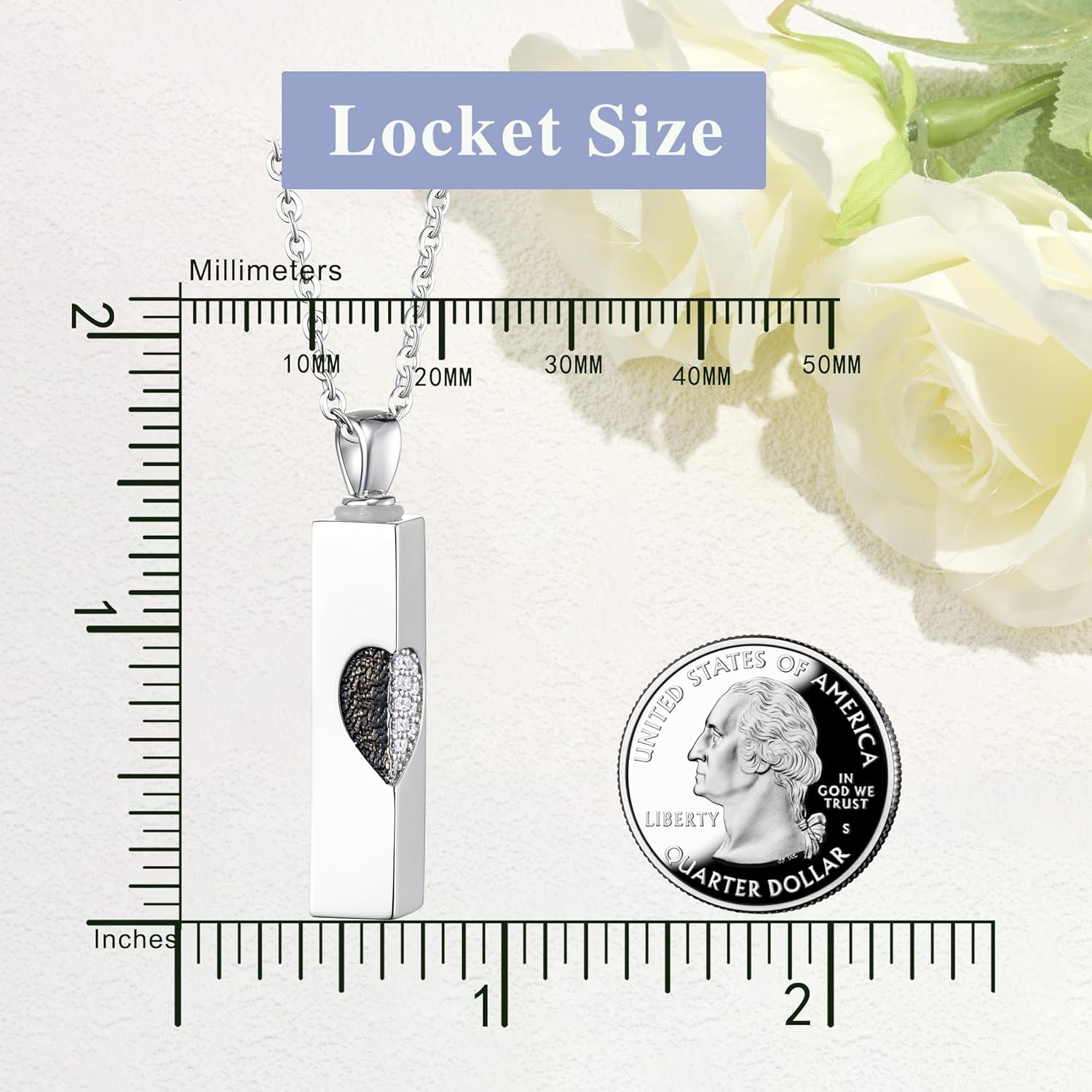 Fanery Sue Silver Urn Necklaces for Ashes, Cremation Jewelry Memorial keepsake Necklace for Women Men - Image 5