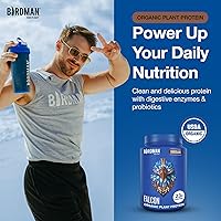 Vista 2 de BIRDMAN Falcon - Proteína vegana en polvo orgánica, sin estevia ni azúcar, a base de plantas, baja en carbohidratos, sin lácteos, keto, sin suero