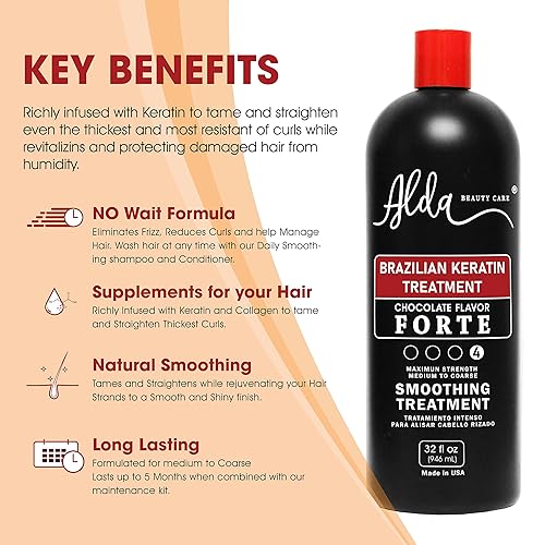 Miniatura 4 de Alda Tratamiento de queratina brasileño de chocolate para alisar permanentemente