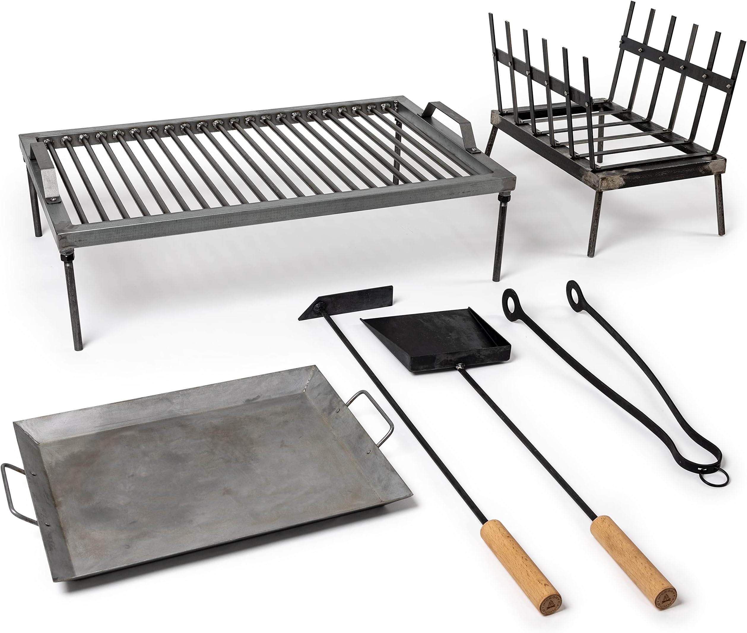 Hickory Summit Argentine Grill - Argentinian Grills - Santa Maria Grill - Argentinian Parrilla Set with all Tools Included - BBQ Parrillas Asado