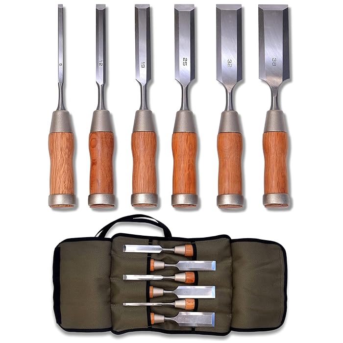 Buy KAKURI Japanese Chisel Set 6 Pcs, Japanese & Western Mixed Style