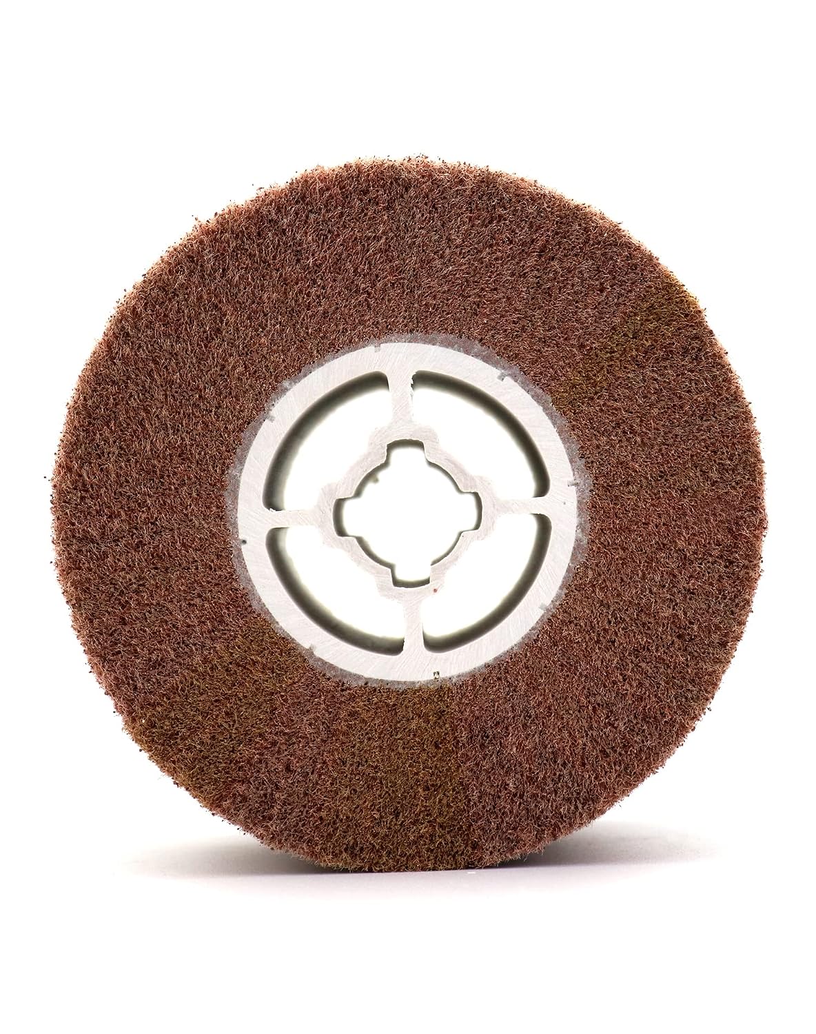 QWORK 320 Grit Non-Woven Abrasive Flap Wire Drawing Polishing Burnishing Wheels, 2 Pack Strong Cutting Force for Smooth and Mirror-Like Finish on Stainless Steel Surfaces, Wire Drawing and Polishing