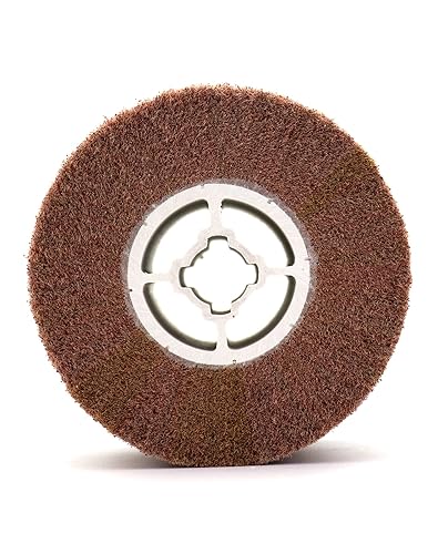 Miniatura 4 de QWORK Ruedas abrasivas de grano 320 no tejidas para pulido de alambre de pulido de alambre, paquete de 2 fuertes fuerzas de corte para un acabado