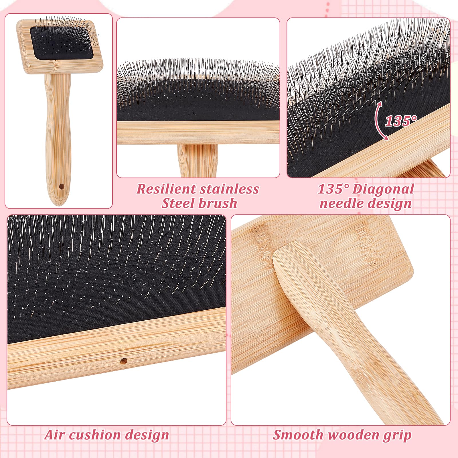 Ensemble de 6 fuseau à Main en Bois et Carde à Laine Carde à Laine en Bois Brosse Carde Manuelle Aiguille à Filer Outils de Feutrage pour le Mélange de Fils le Filage le Tissage Fournitures
