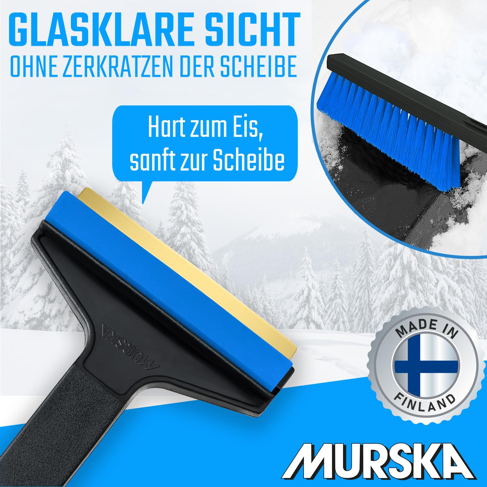 Murska Ice Scraper Car Long With Broom Ice Scraper Brass Snow - View #3