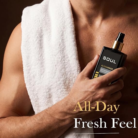 Perfume Body Spray for Men infused with Pheromones, Pheromone Cologne for Men - 4fl.oz Men`s Perfume - Citrus Woody Spicy Long Lasting Scent - Pheromone Fragrance Mist for Men
