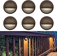 Vista 11 de GKOLED Luces de Poste de Cubierta de Bajo Voltaje, Accesorio de Iluminación LED para Paisajismo de Escalones de Escalera y Cerca, Luz de Aluminio