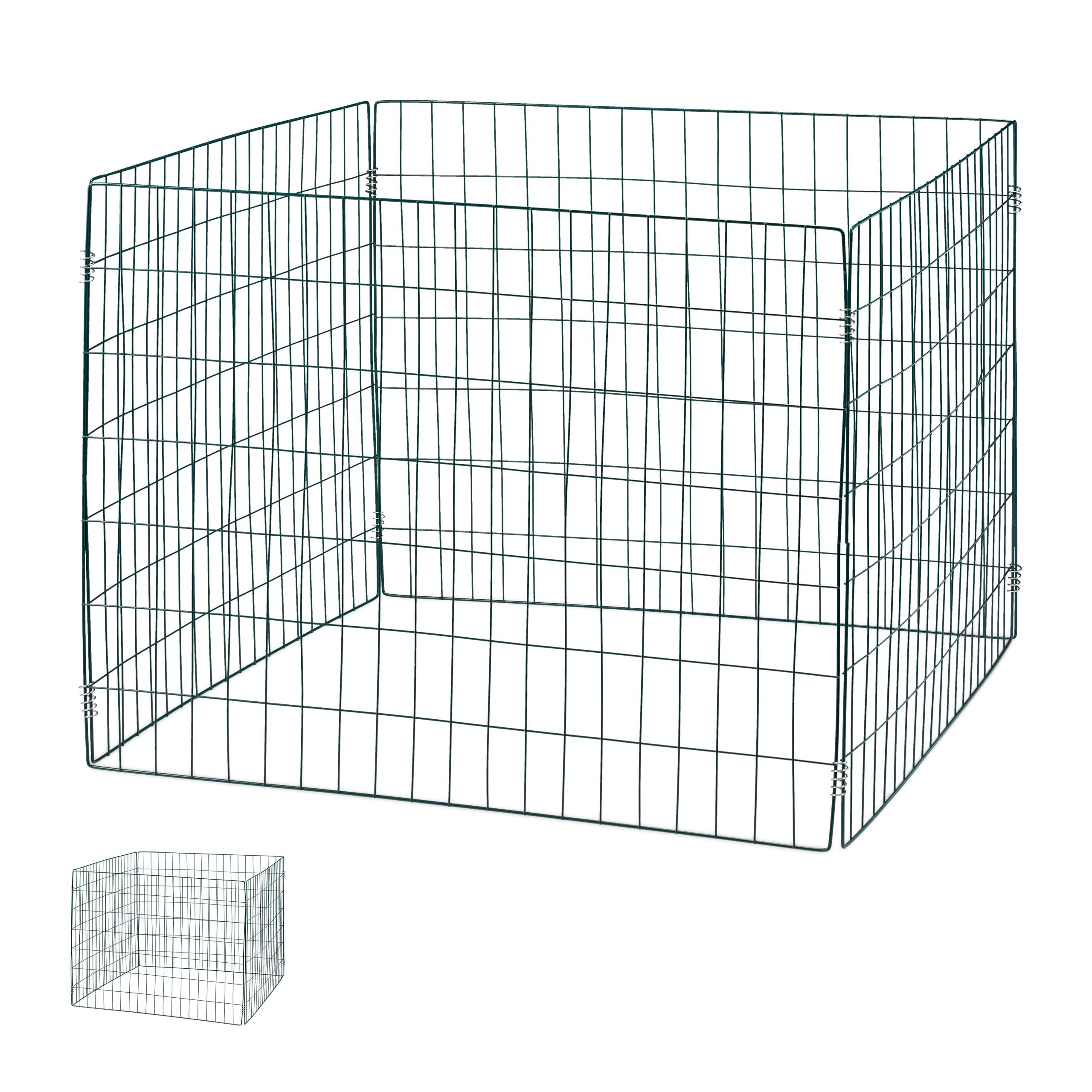 Relaxdays Green Metal Bin, Set Of 2, Wire Composter, Garden Waste, Hwd: 70 X 90 X 90 Cm, 560 Litres, Steel,