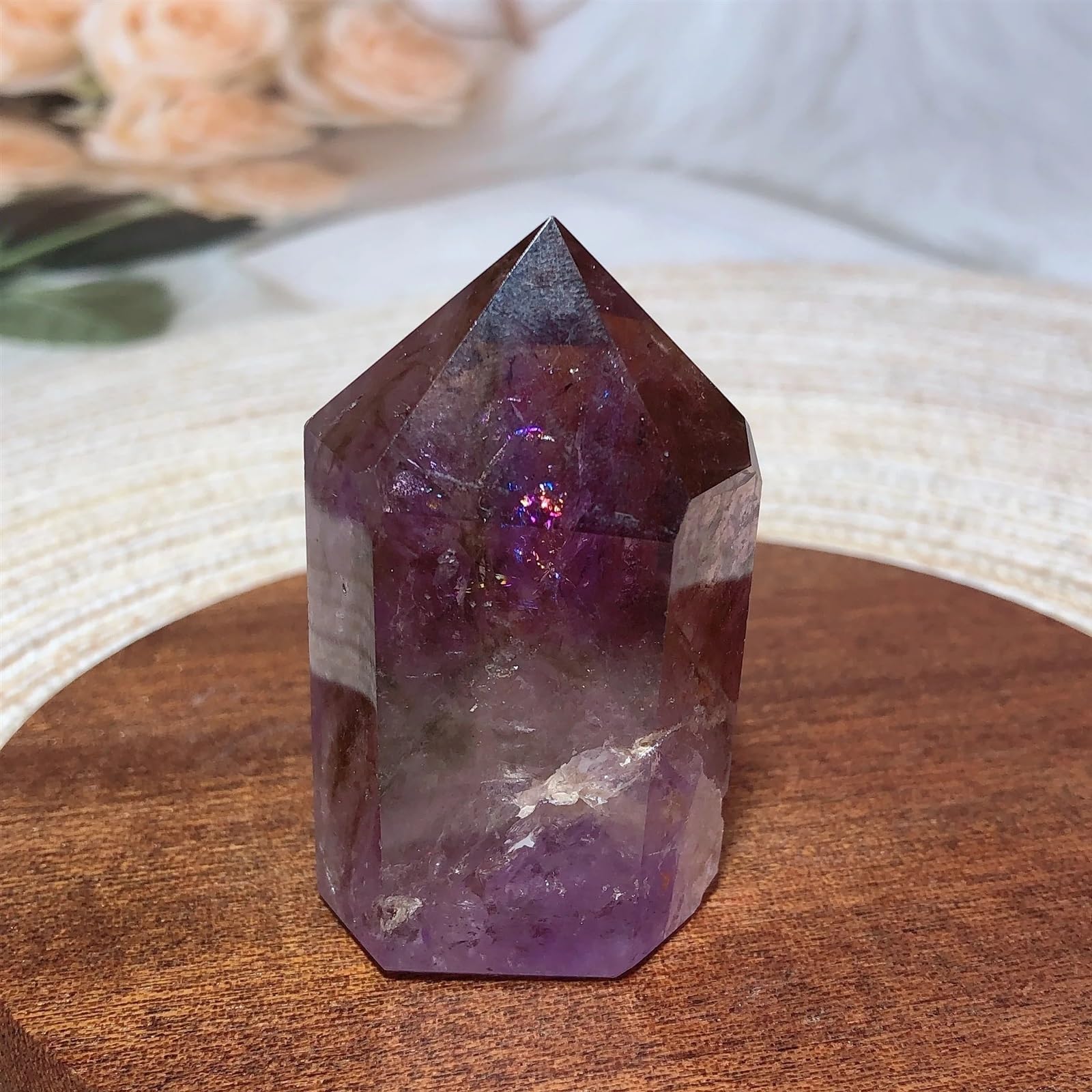 Amazon.co.jp: 天然石 天然水晶アメトリンタワーレインボーグリッター