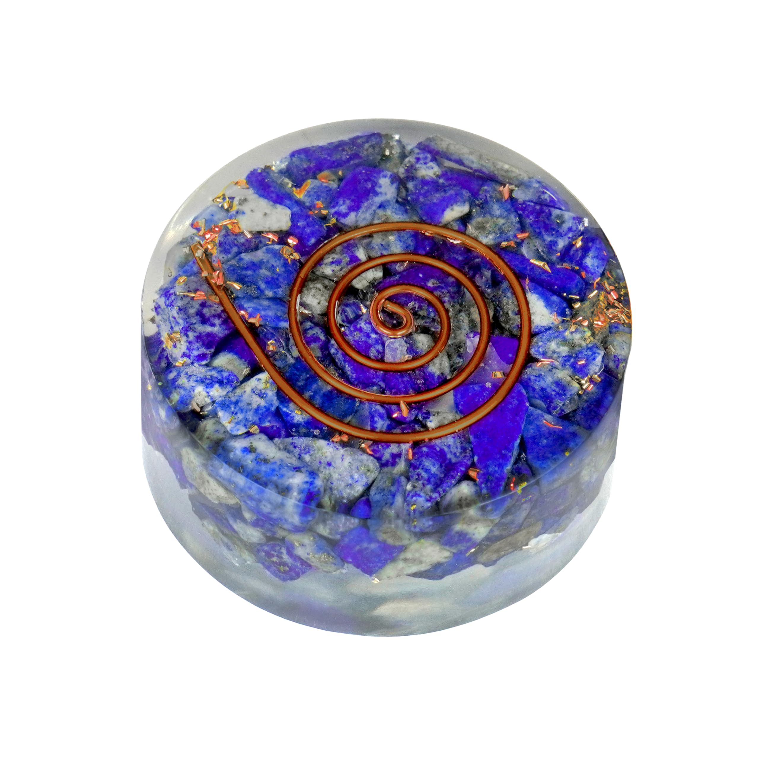Jet Healing Crystal Oregon Positive Energy Generator Decor Encourage Innovative Thinking, Creativity, Intellectual Clarity, Gift (Lapis Lazuli)