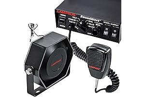 SoundAlert Emergency Siren for Vehicles with 12V 100W Police Siren PA System Kit