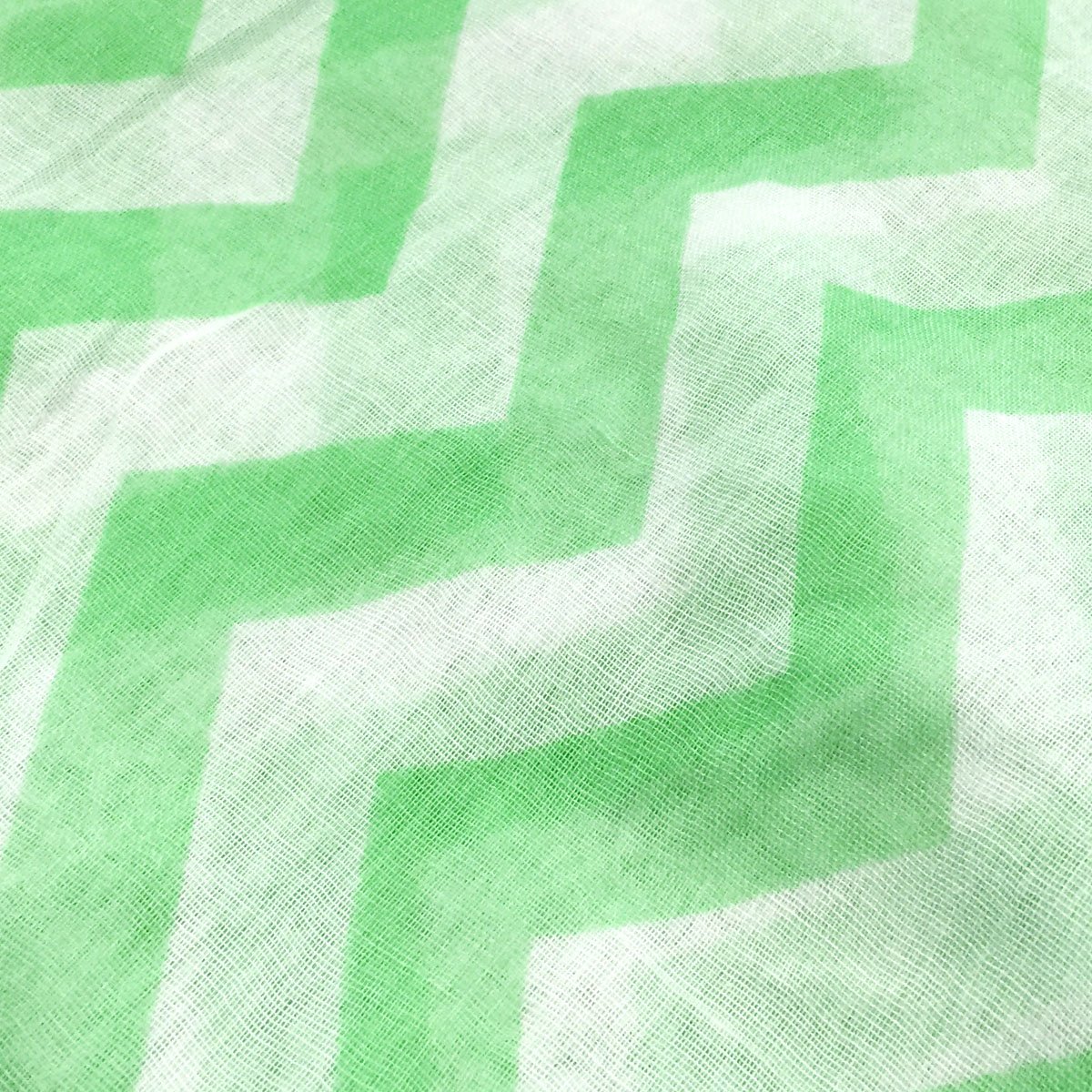 Wrapables - Bufanda ligera con diseño de zigzag - Verde - talla única